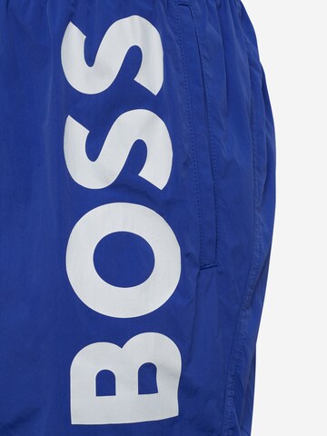 BOSS Black Badeshorts 'Octopus' in Blau