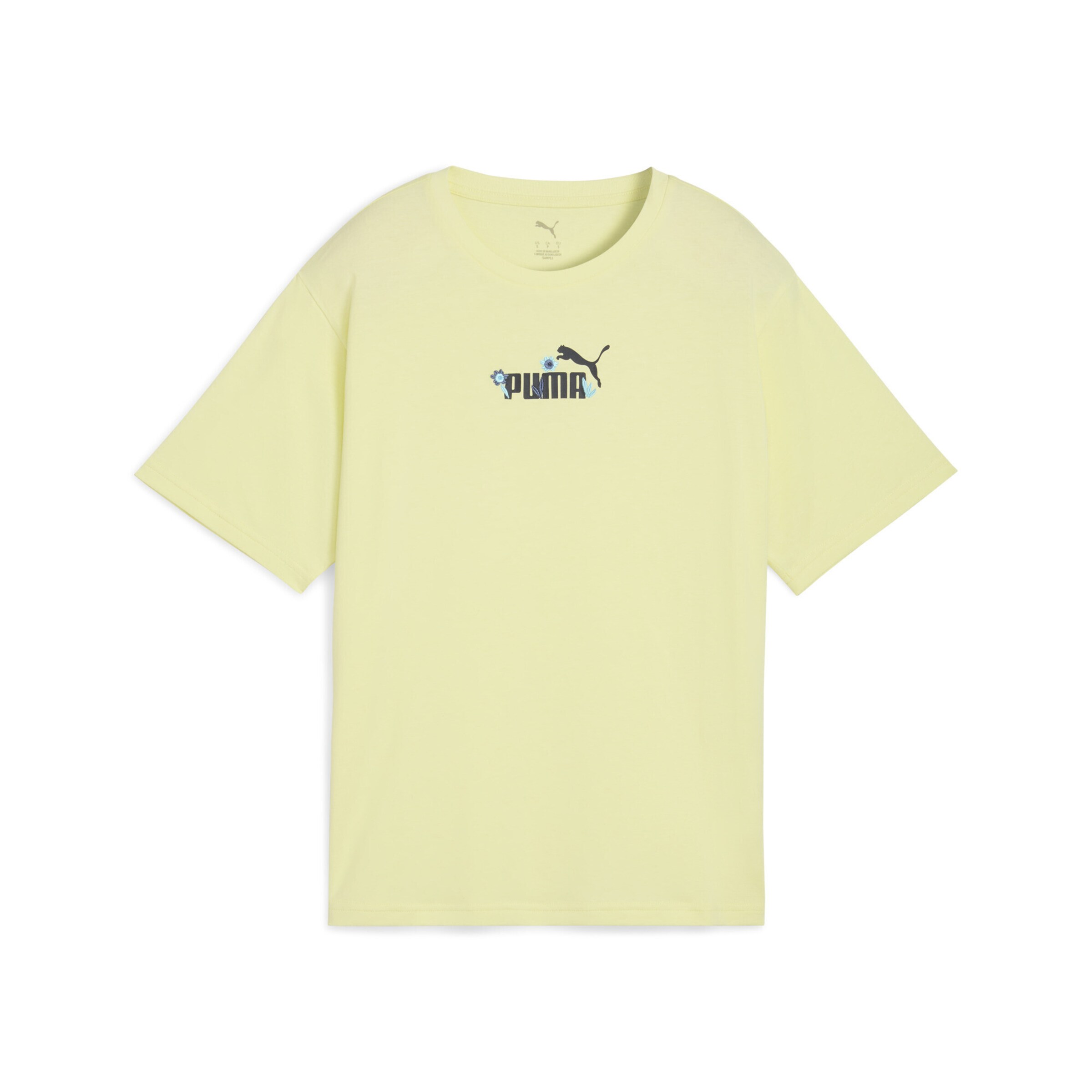 PUMA Shirt 'Essentials Nature 2.0' in Yellow: front