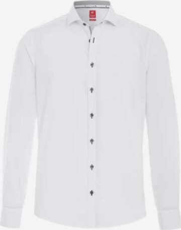 Hatico Langarm Business Hemd in Weiß: front