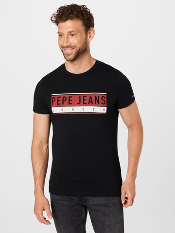 Pepe Jeans - Camiseta 'JAYO' en negro: frente