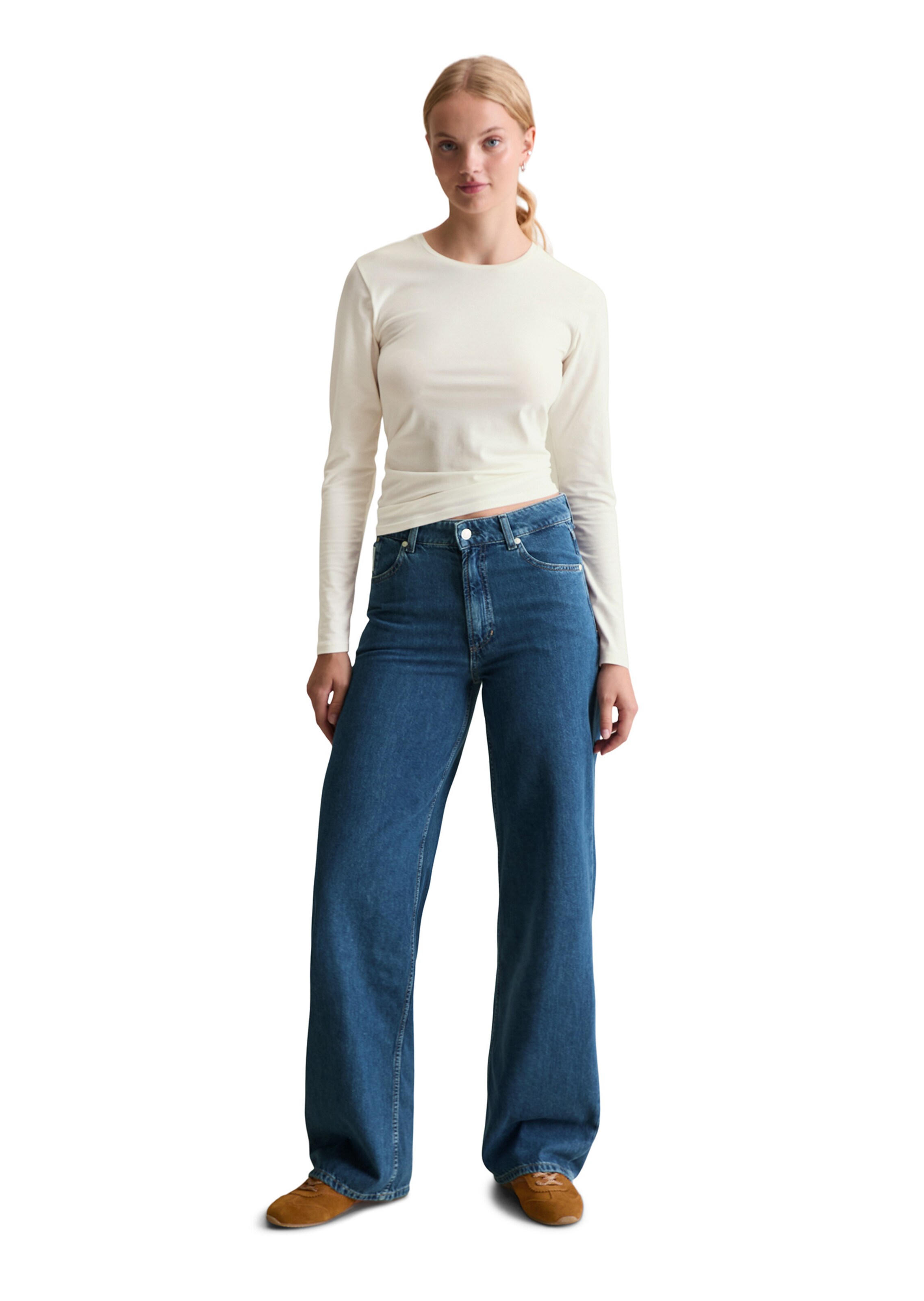 Marc O'Polo DENIM Wide leg Jeans 'Tomma' in Blue