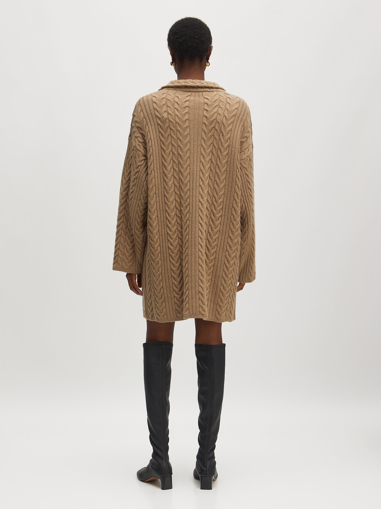 EDITED Producten Gebreide jurk 'Hanako' Bruin