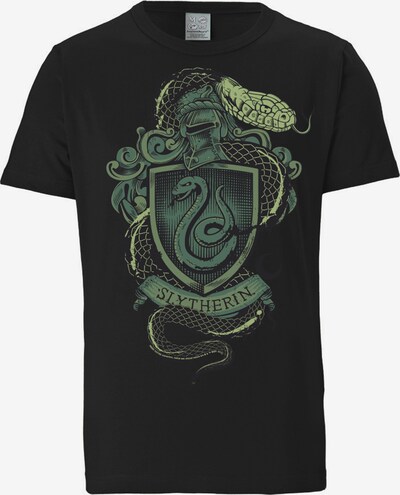 LOGOSHIRT T-Shirt 'Harry Potter - Slytherin' in schwarz, Produktansicht