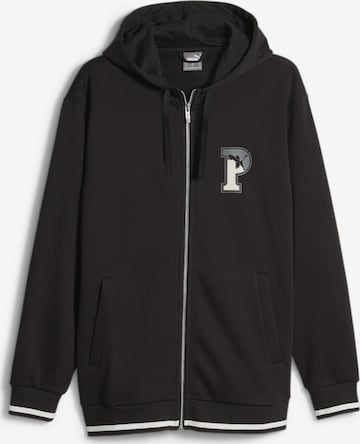 PUMA Sportsweatjacke 'SQUAD' in Schwarz: predná strana