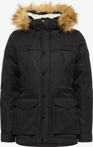 TUFFSKULL Winter Parka in Black: front