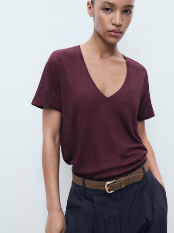 MANGO Shirt 'LINITO' in Red: front