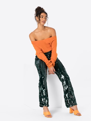 ONLY Flared Pants 'SELENA' in Green