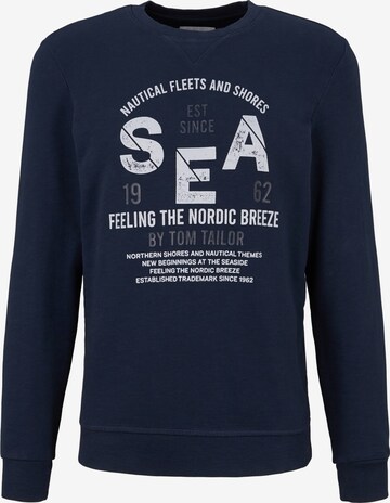 TOM TAILOR Sweatshirt in Blue: front