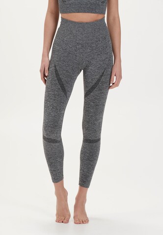 Athlecia Skinny Workout Pants 'NAGAR' in Grey: front