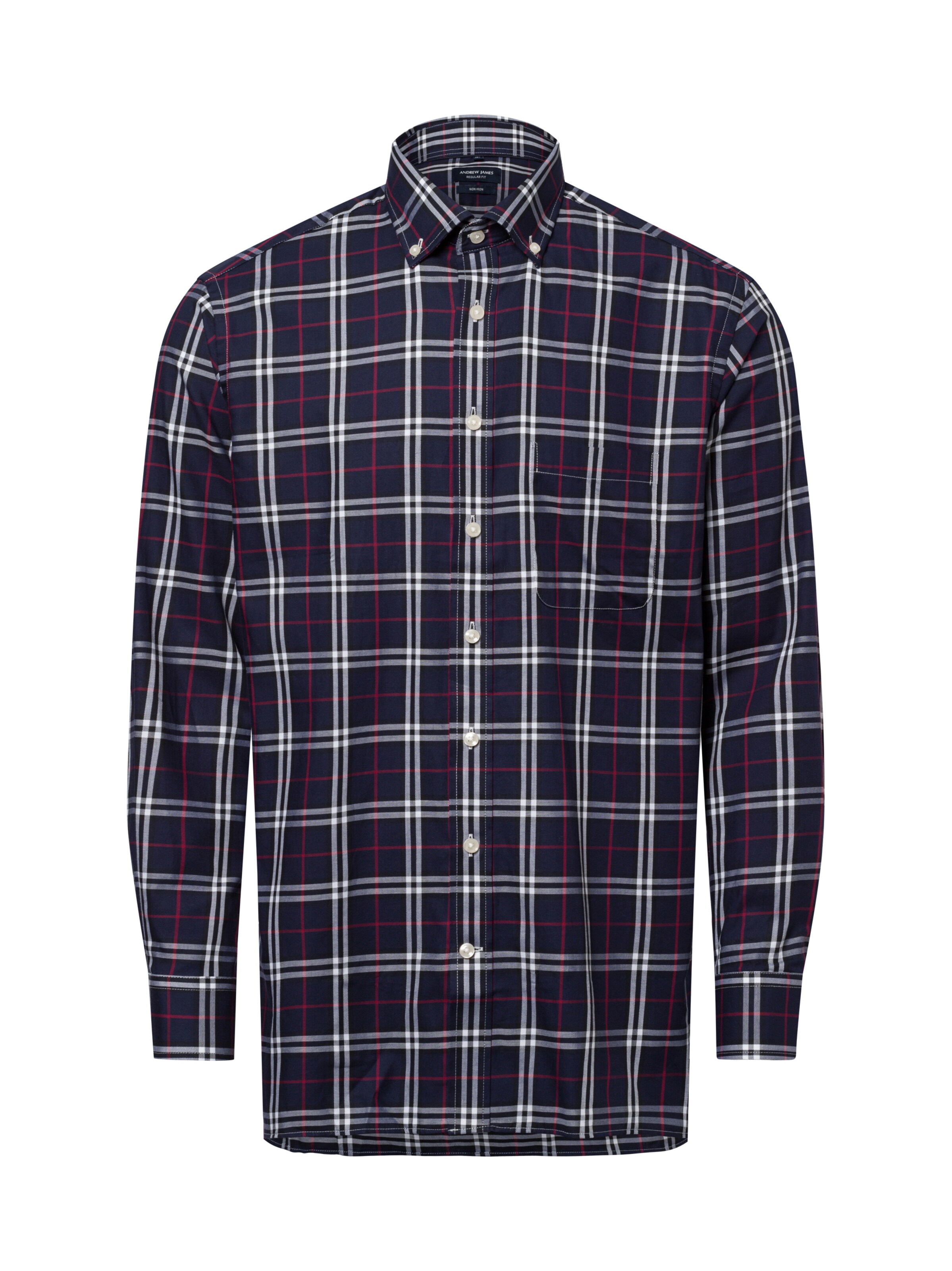 Andrew James Regular fit Button Up Shirt in Blue: front