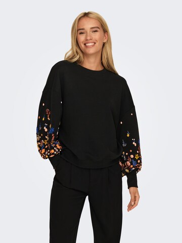 ONLY Sweatshirt 'Brooke' in Zwart: voorkant