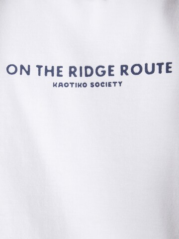 T-Shirt 'ON THE RIDGE ROUTE' Kaotiko en blanc