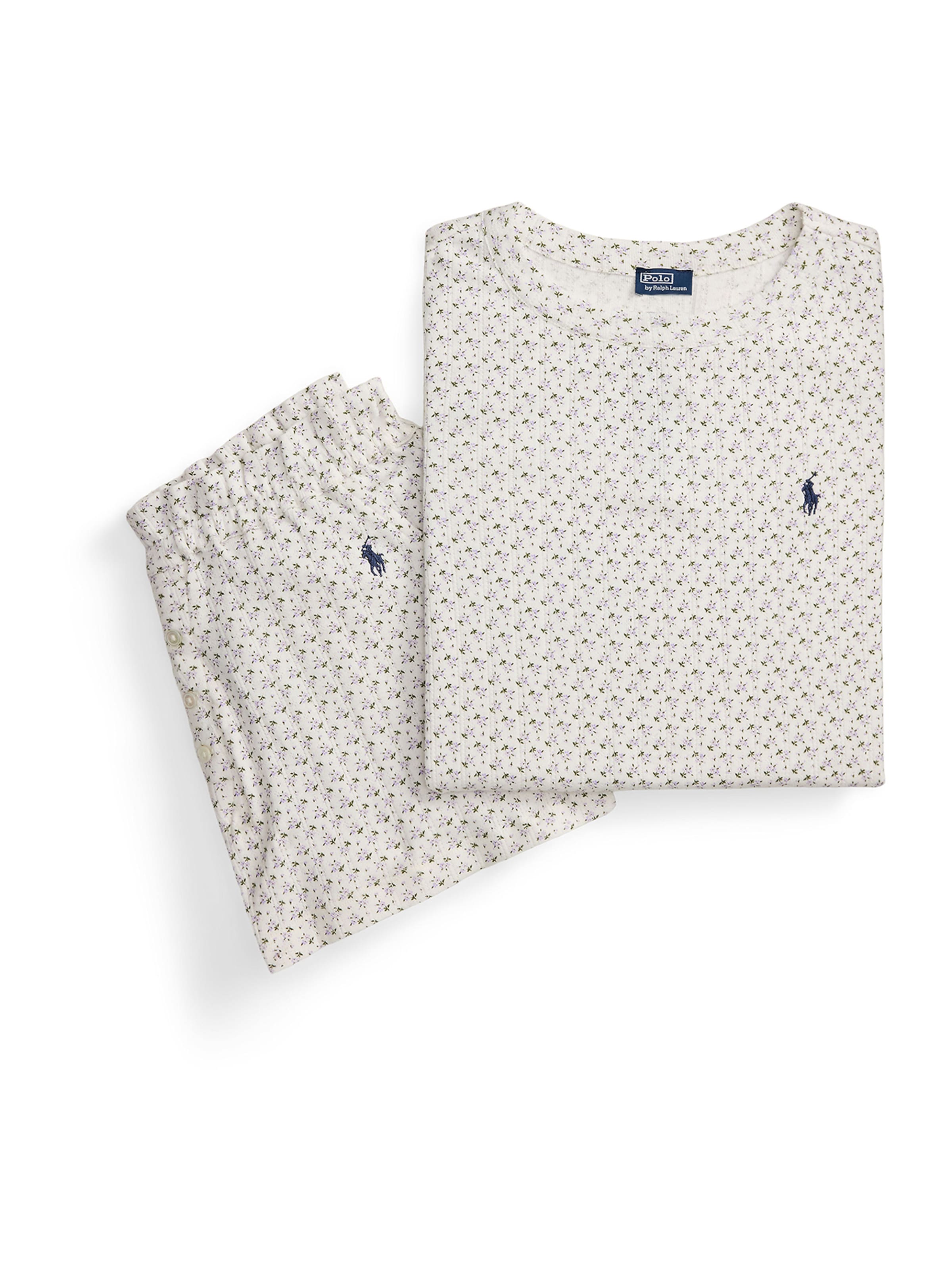 Polo Ralph Lauren Pajama ' Polo Pointelle ' in Blue