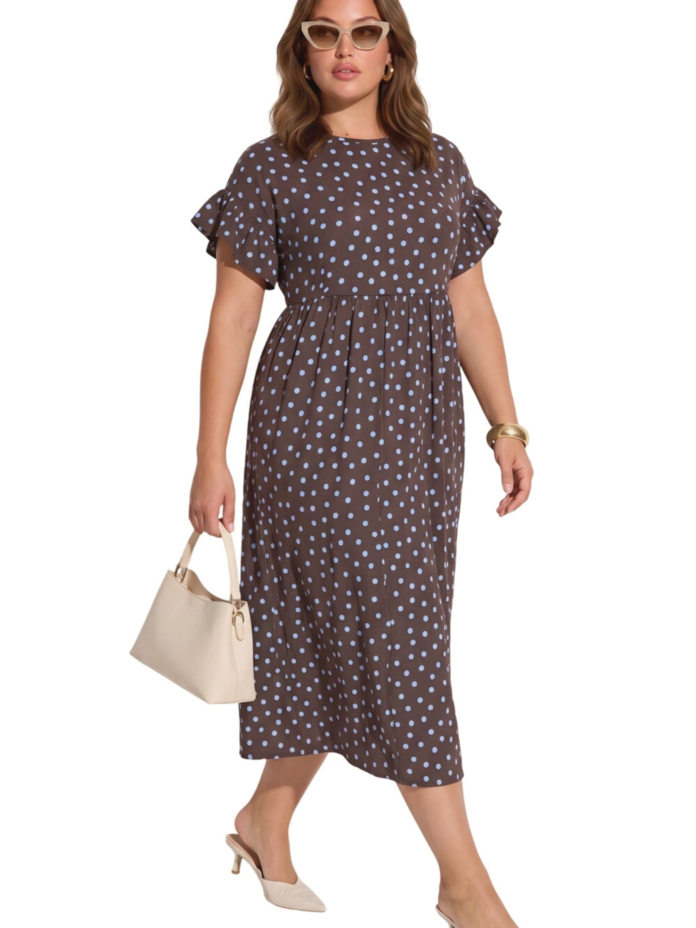 Shape Of You Jurk in Bruin