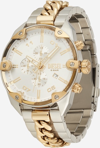 DIESEL Analog watch 'SPIKED' in Gold: front