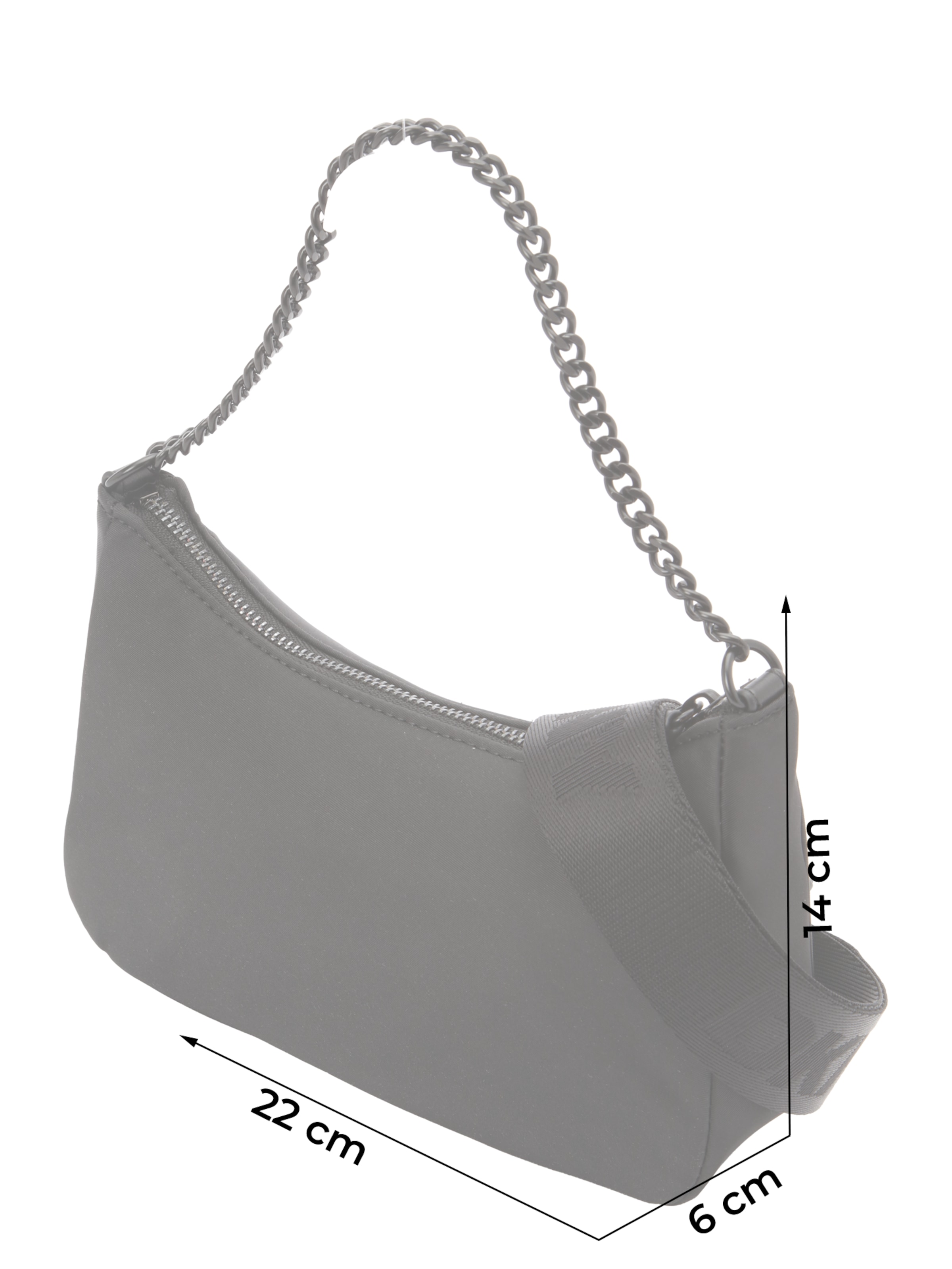 Borsa a spalla di DKNY in nero: frontale