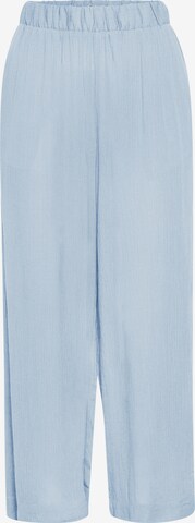 ICHI Wide leg Broek 'Marrakech' in Blauw: voorkant