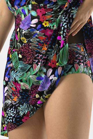Ulla Popken Bustier Badeanzugkleid in Schwarz