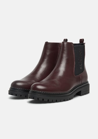 s.Oliver Chelsea boots in Rood