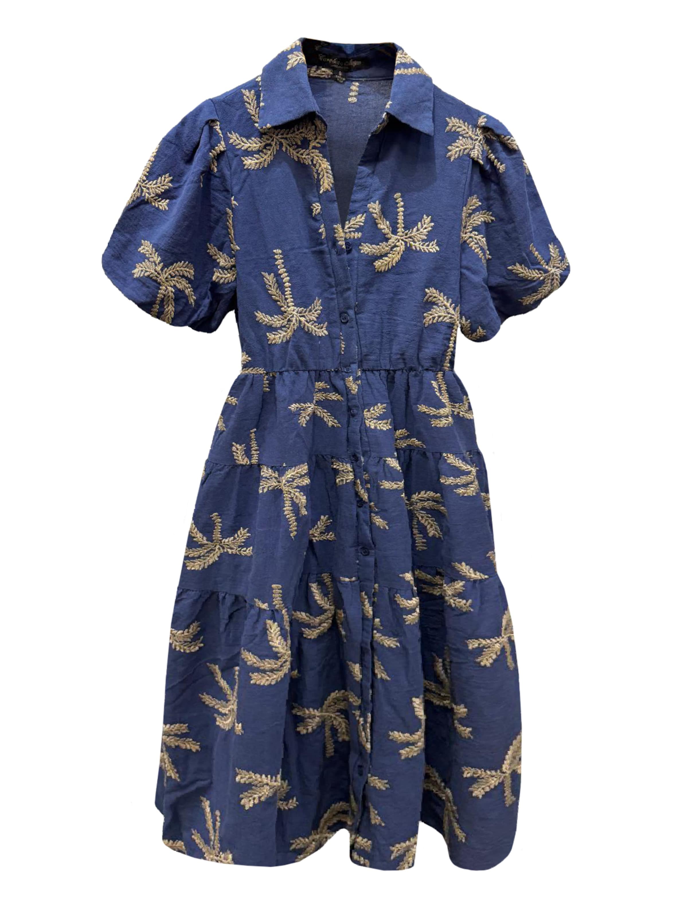 Apricot Jurk ' ' in Blauw: voorkant