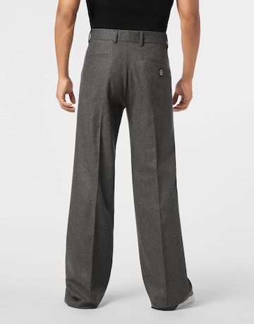 Philipp Plein - Pierna ancha Pantalón de pinzas en gris