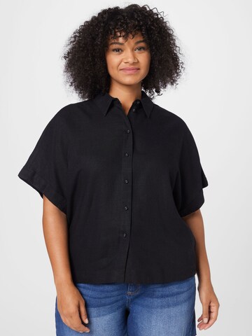 Selected Femme Curve Μπλούζα σε μαύρο: μπροστά