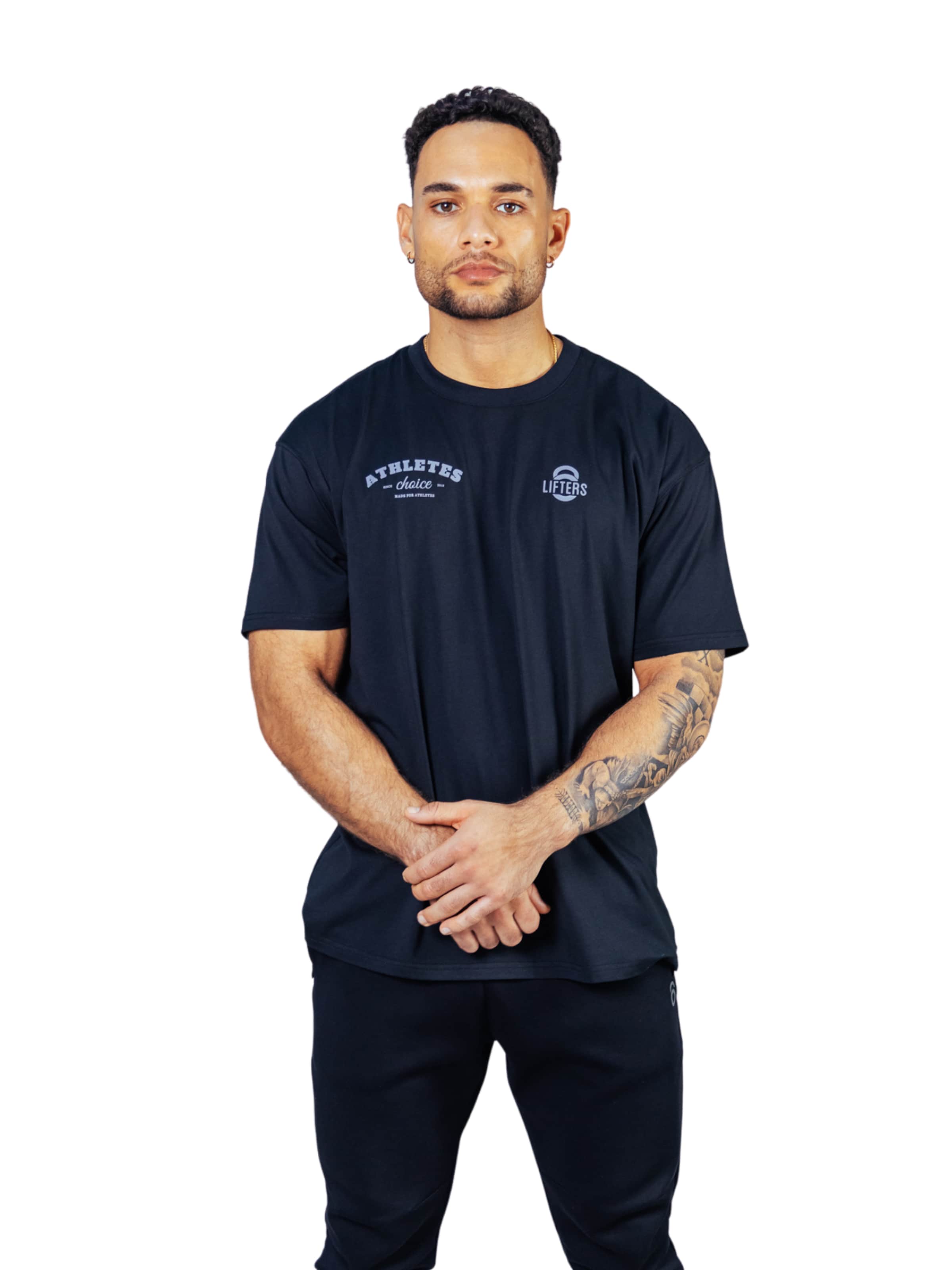 Lifters - Camiseta funcional 'Athletes Choice Oversize T-Shirt Unisex' en negro: frente