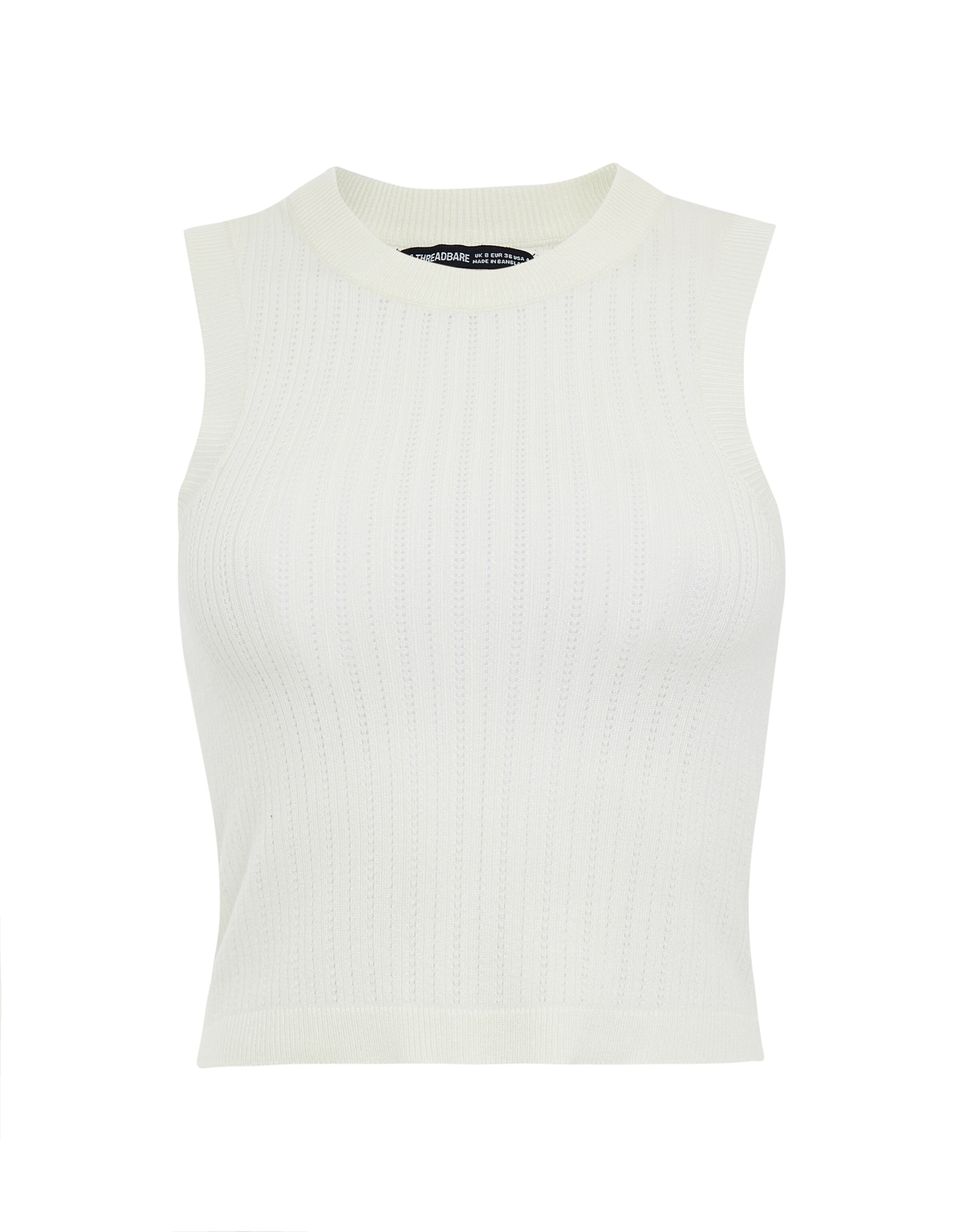 Threadbare Top 'Holly' in Weiß: Vorderseite