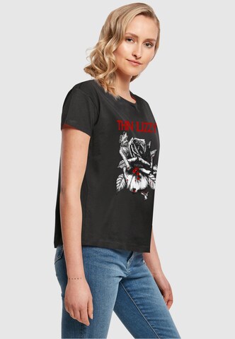 Merchcode T-Shirt 'Thin Lizzy - Rose' in Schwarz