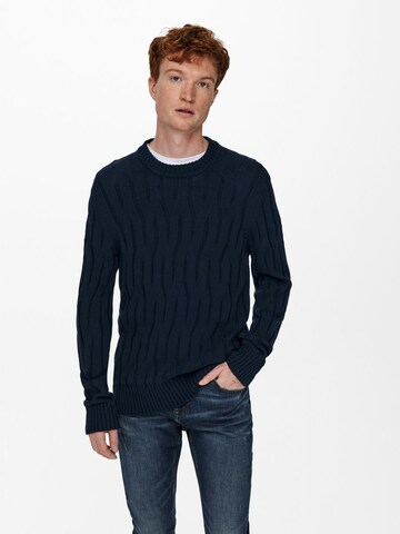 Pulover de la Only & Sons pe albastru