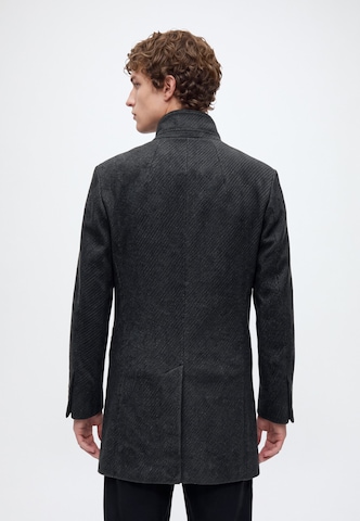 Bruun & Stengade Between-Seasons Coat 'Ontario' in Grey: back