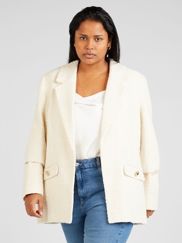 River Island Plus Blazer in Beige: front