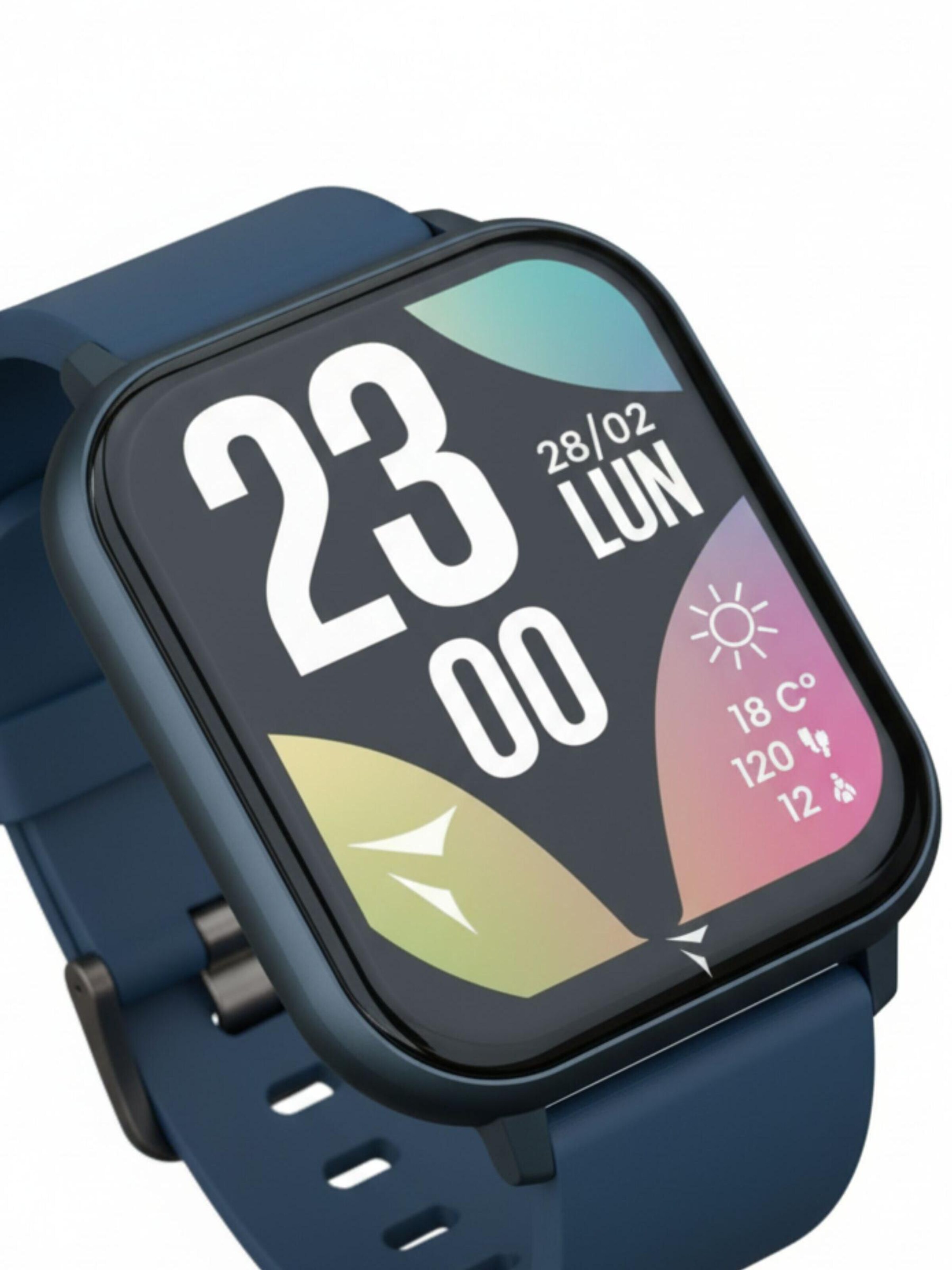 Montre digitale 'Glow Smartwatch mit passender Pochette' Techmade en bleu