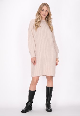 DreiMaster Vintage Knitted dress in Beige