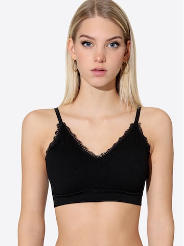 Bustino Reggiseno di Yenita in nero: frontale