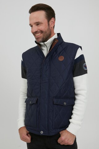 FQ1924 Bodywarmer 'Ando' in Blauw: voorkant