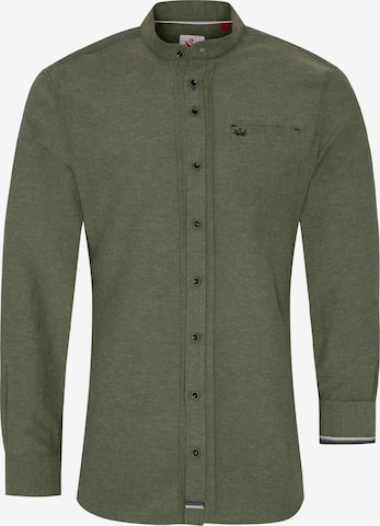 Coupe slim Chemise folklorique 'Frisco' SPIETH & WENSKY en vert : devant