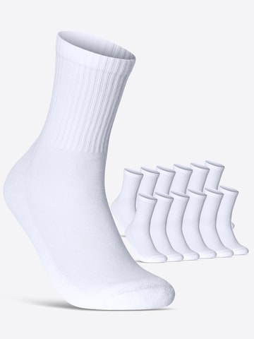 sockenkauf24 Athletic Socks in White: front