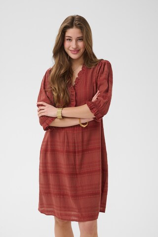 Cream Jurk 'Lyc' in Bruin