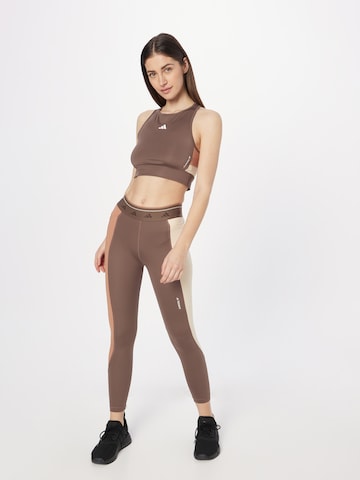 Haut de sport 'Techfit Colorblock ' ADIDAS PERFORMANCE en marron