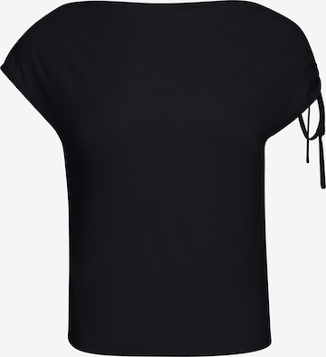 T-shirt usha BLACK LABEL en noir : devant