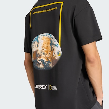 ADIDAS TERREX Functioneel shirt 'National Geographic' in Zwart