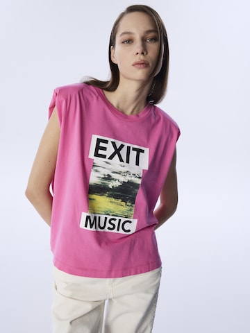 T-shirt Twist en rose : devant