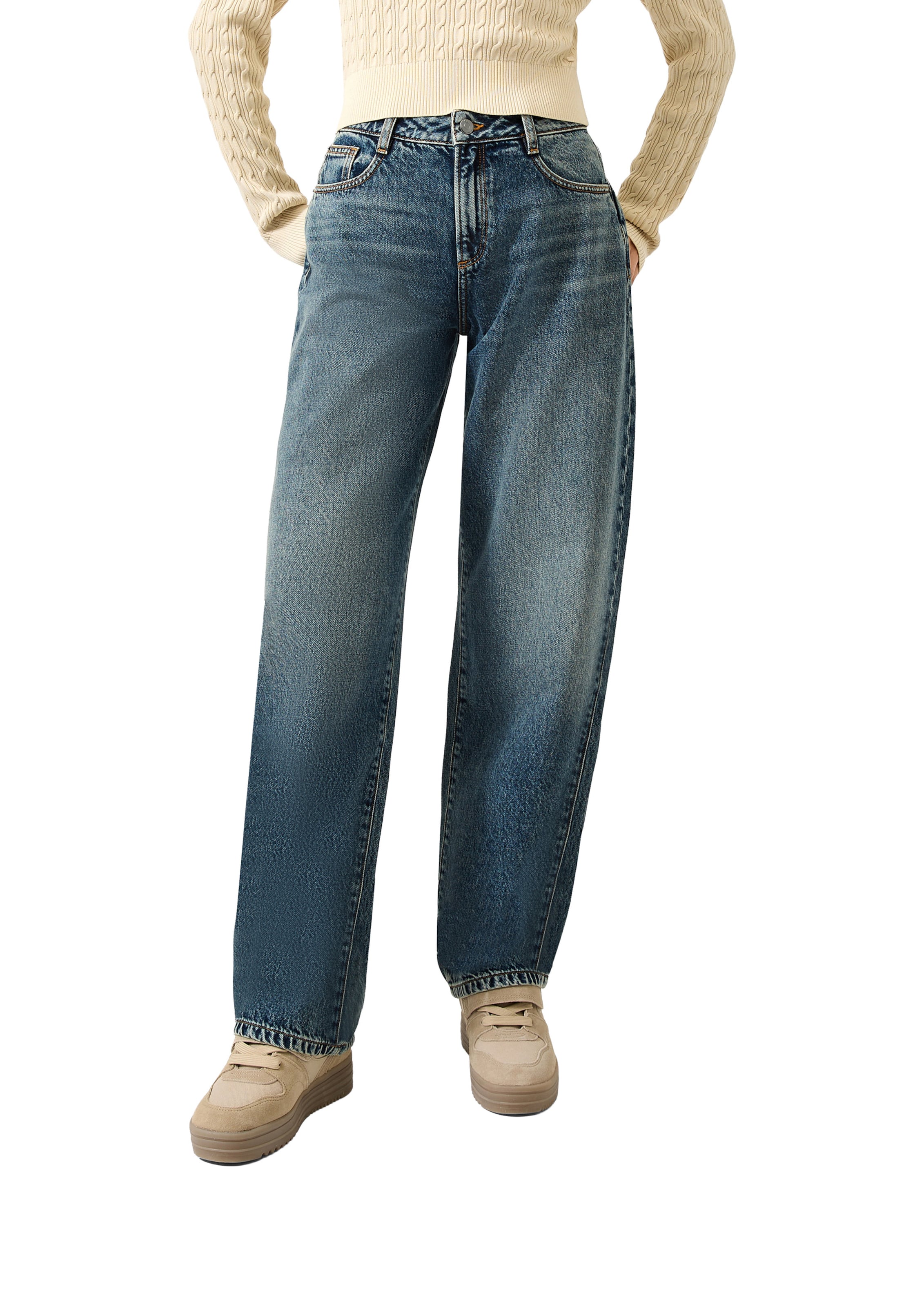 QS Wide leg Jeans in Blue: front