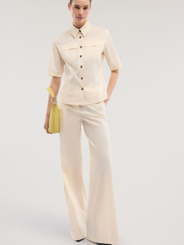 Wide leg Pantaloni di Trussardi in bianco