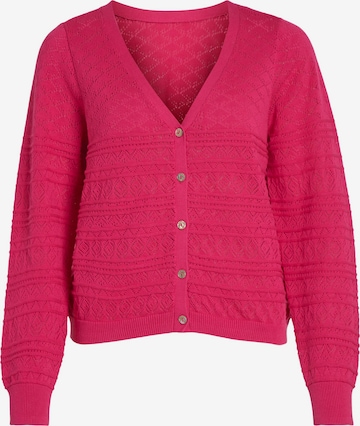 VILA Knit Cardigan 'Augusta' in Pink: front