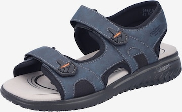 Sandales Rieker en bleu : devant