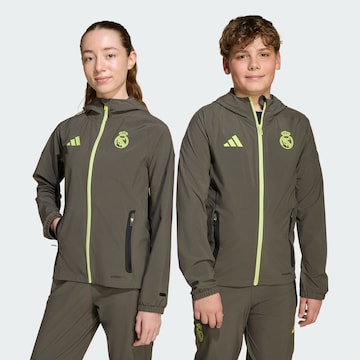 Veste de sport 'Real Madrid Tiro 25 Competition Vis Tech Travel' ADIDAS PERFORMANCE en gris : devant