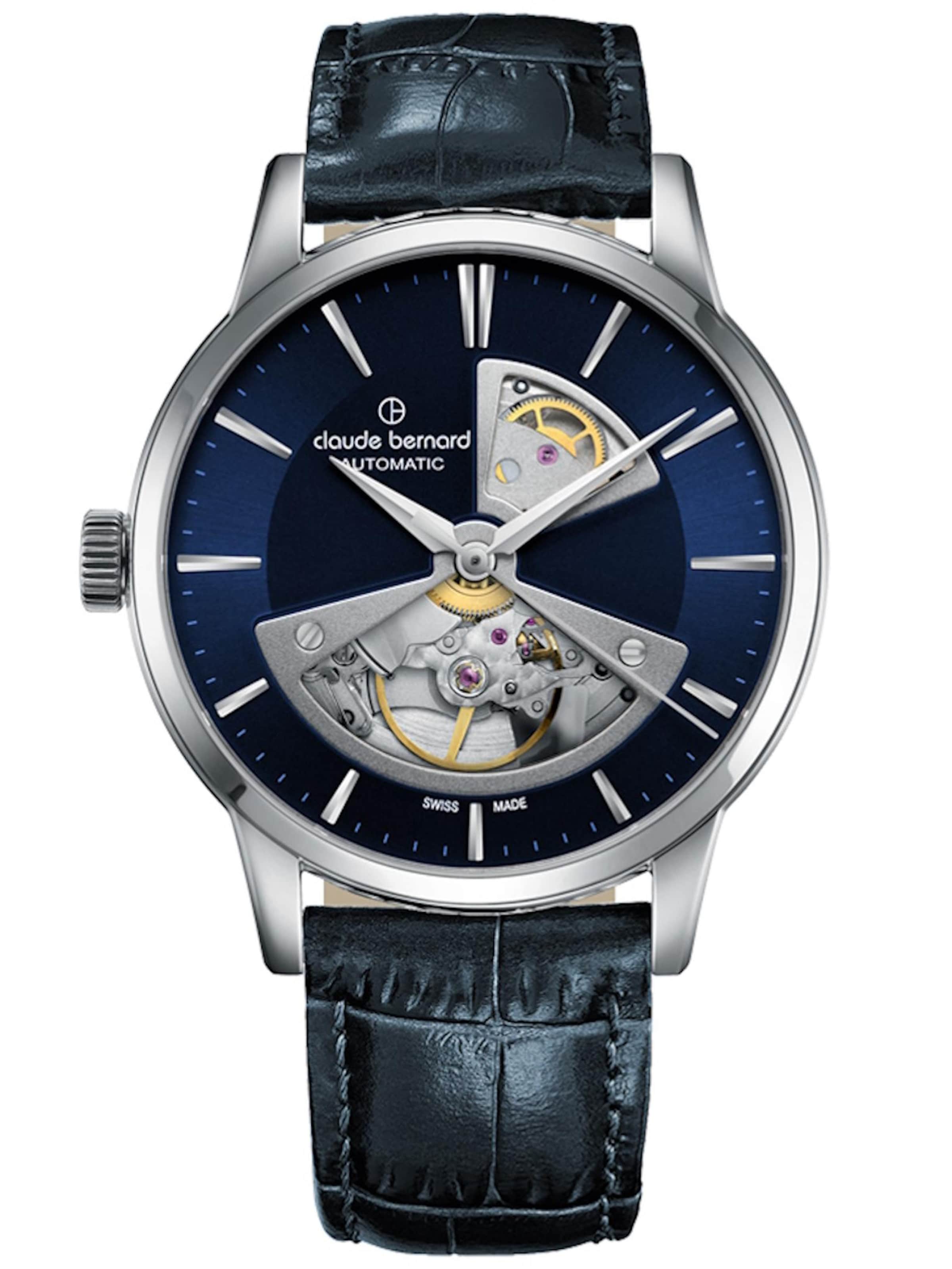 Claude Bernard Analog Watch 'Open Heart' in Blue: front