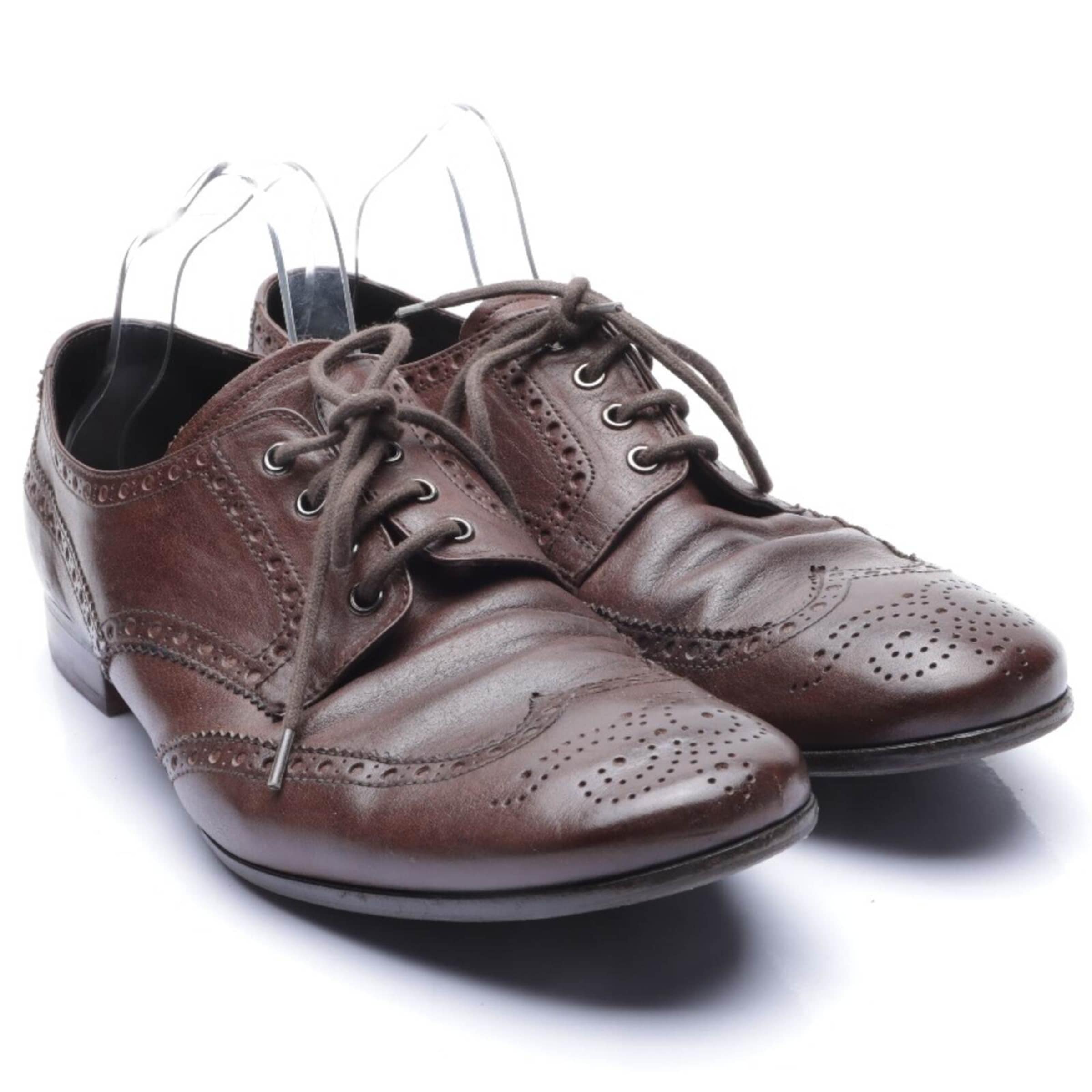 PRADA Halbschuhe 44 in Braun: Vorderseite